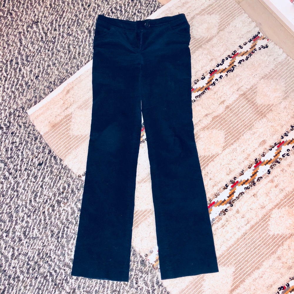 Wide / straight leg velvet pants trousers